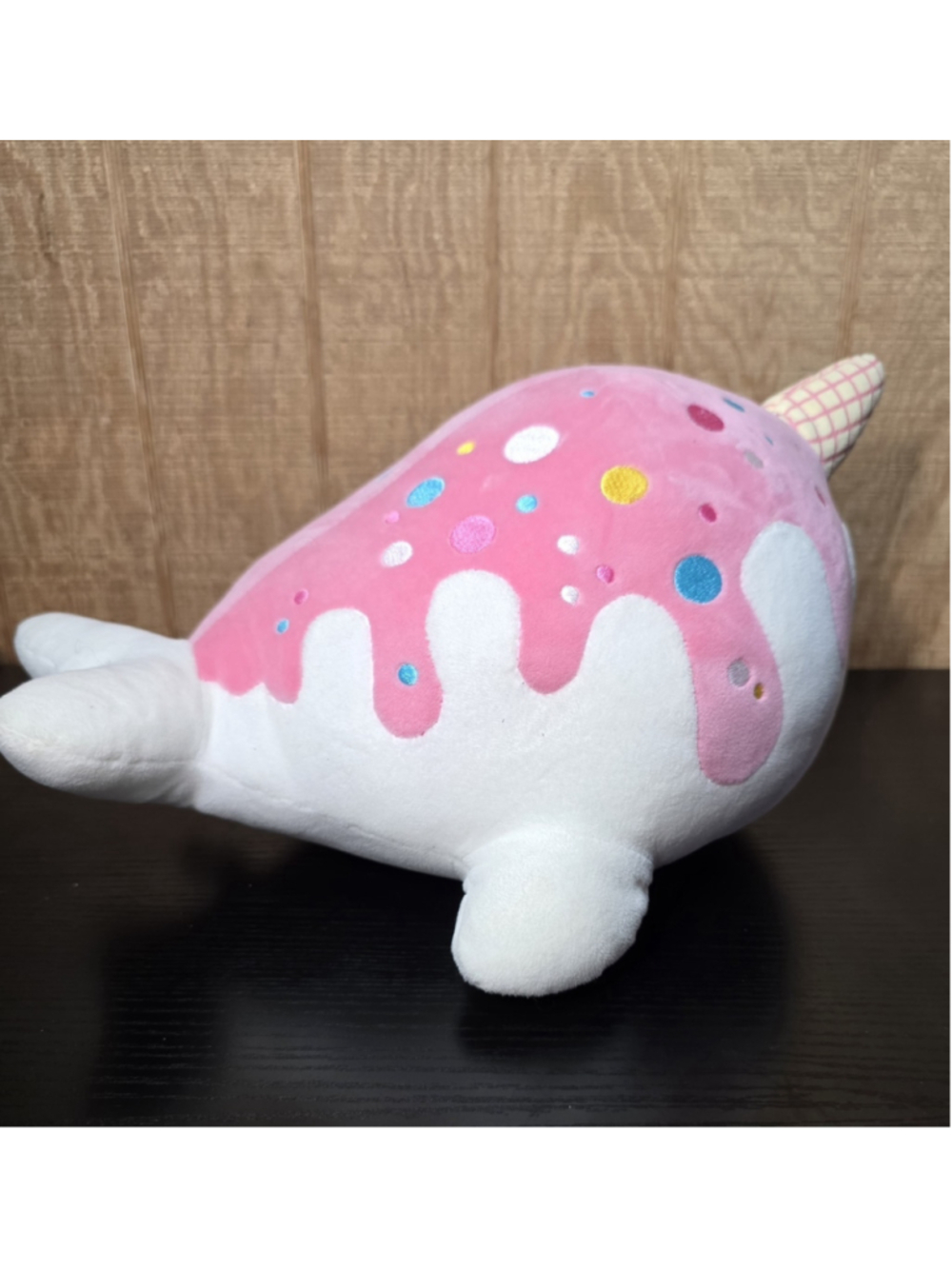 Aurora - Tasty Peach - 14" Vanilla-Berry Nomwhal Enchanting Stuffed Animal - Picture 4 of 4
